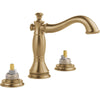Cassidy Two-handle Wide Spread Lavatory W/ Metal Pop-up - Champagne Bronze