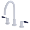 Rubinet Widespread Kitchen Set Matt White