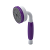 Rubinet 3 Function Hand Held Shower Only Matt White