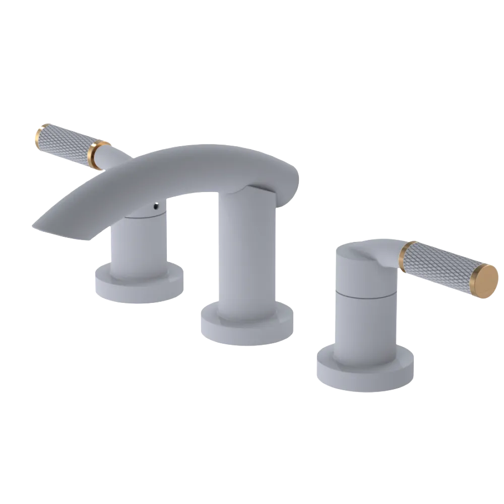 Rubinet Widespread Lav. Set. (less drain) Matt White