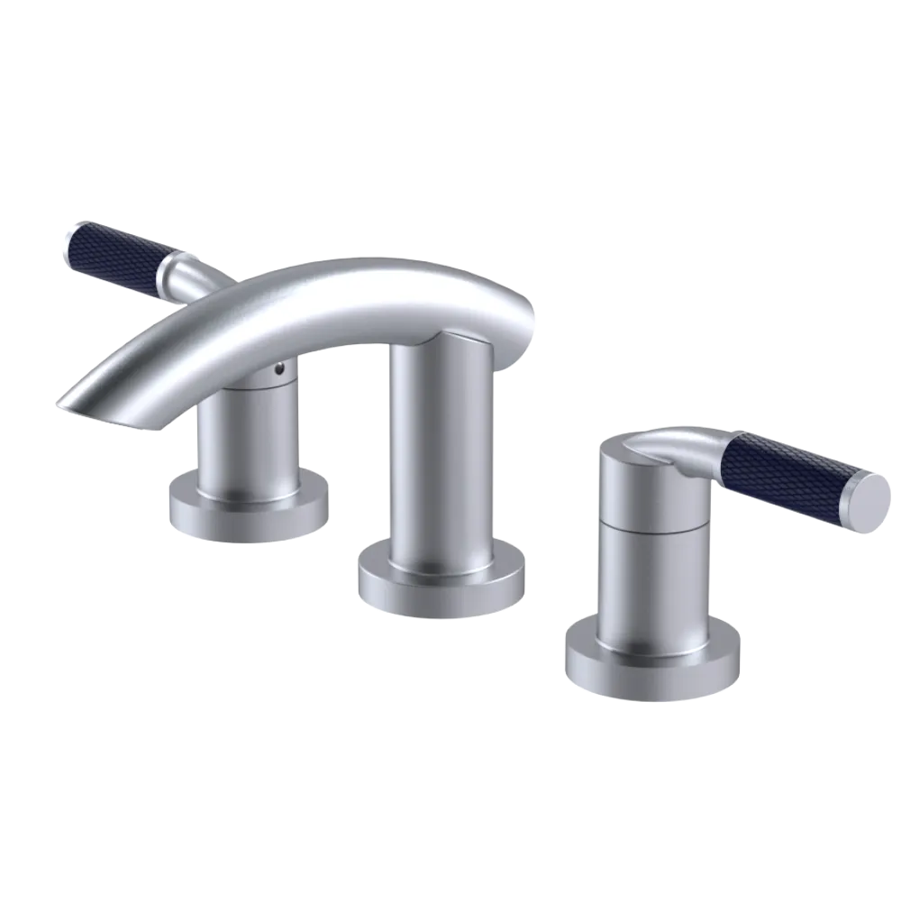 Rubinet Widespread Lav. Set. (less drain) Satin Chrome