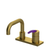 Rubinet 4" Centre Single Control Lav. Set. with Genesis spout (less drain) Antique Brass Matt