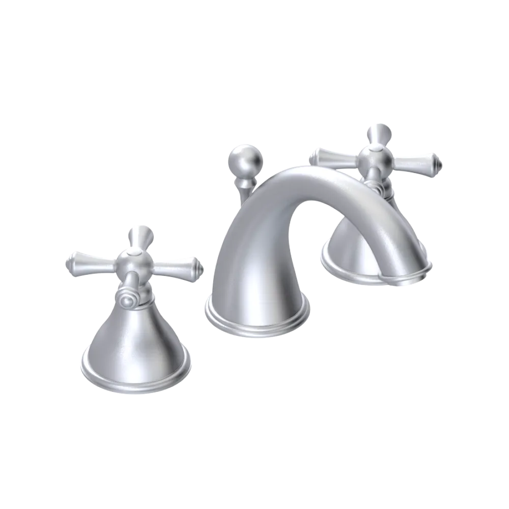 Rubinet Widespread Lav. Set. (less drain) Satin Chrome
