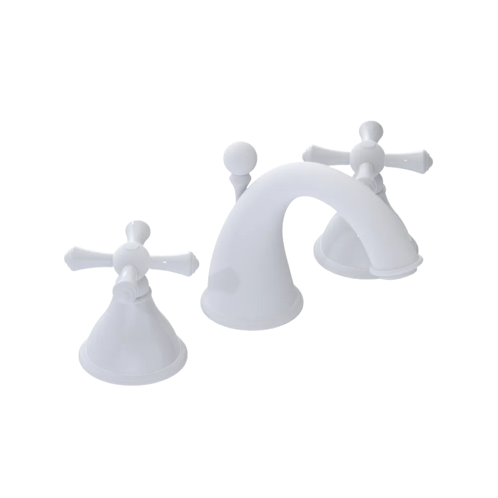 Rubinet Widespread Lav. Set. (less drain) Matt White