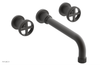 DUSTRIE - Wall Tub Set - 10" Spout - Cross Handles - Grooved 370-56-10