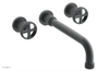 DUSTRIE - Wall Tub Set - 10" Spout - Cross Handles - Grooved 370-56-10