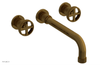 DUSTRIE - Wall Tub Set - 10" Spout - Cross Handles - Grooved 370-56-10