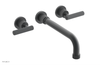 DUSTRIE Wall Lavatory Set - 10" Spout - Lever Handle - Grooved 370-12-10