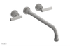 DUSTRIE Wall Lavatory Set - 14" Spout - Lever Handle - Grooved 370-12-14