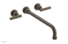 DUSTRIE Wall Lavatory Set - 14" Spout - Lever Handle - Grooved 370-12-14