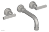 DUSTRIE Wall Lavatory Set - 7 5/8" Spout - Lever Handle - Grooved 370-12