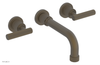 DUSTRIE - Wall Tub Set - 7 5/8" Spout - Lever Handles - Grooved 370-57