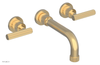 DUSTRIE Wall Lavatory Set - 7 5/8" Spout - Lever Handle - Grooved 370-12