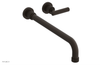 DUSTRIE Single Handle Wall Lavatory Set - 14" Spout - Grooved 370-16-14