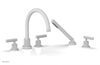 DUSTRIE - Deck Tub Set with Hand Shower - Lever Handles - Grooved 370-49