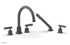DUSTRIE - Deck Tub Set with Hand Shower - Lever Handles - Grooved 370-49