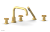 DUSTRIE - Deck Tub Set with Hand Shower - Cross Handles - Grooved 370-50