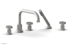DUSTRIE - Deck Tub Set with Hand Shower - Cross Handles - Grooved 370-50