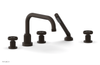 DUSTRIE - Deck Tub Set with Hand Shower - Cross Handles - Grooved 370-50