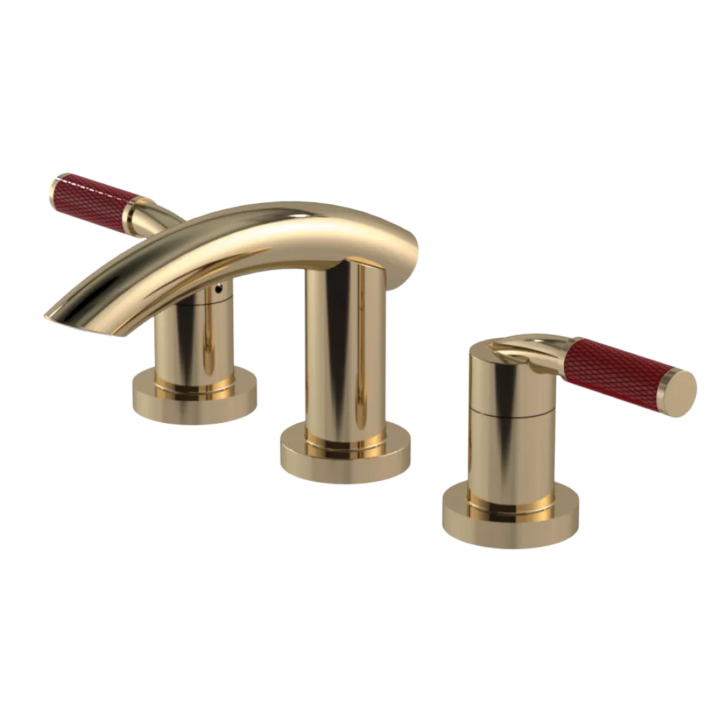 Rubinet Widespread Lav. Set. (less drain) Gold