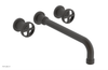 DUSTRIE - Wall Tub Set - 12" Spout - Cross Handles - Knurled 371-56-12