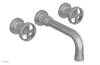 DUSTRIE Wall Lavatory Set - 7 5/8" Spout - Cross Handle - Knurled 371-11