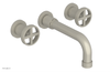DUSTRIE Wall Lavatory Set - 7 5/8" Spout - Cross Handle - Knurled 371-11