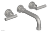 DUSTRIE - Wall Tub Set - 7 5/8" Spout - Lever Handles - Knurled 371-57