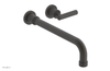DUSTRIE Single Handle Wall Lavatory Set - 12" Spout - Knurled 371-16-12