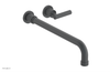 DUSTRIE Single Handle Wall Lavatory Set - 14" Spout - Knurled 371-16-14