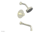 DUSTRIE - Pressure Balance Tub & Shower Set - 10" Spout - Cross Handle - Knurled 371-26-10