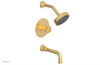 DUSTRIE - Pressure Balance Tub & Shower Set - 7 5/8" Spout - Cross Handle - Knurled 371-26