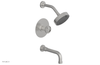 DUSTRIE - Pressure Balance Tub & Shower Set - 7 5/8" Spout - Cross Handle - Knurled 371-26