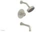 DUSTRIE - Pressure Balance Tub & Shower Set - 7 5/8" Spout - Cross Handle - Knurled 371-26