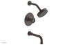 DUSTRIE - Pressure Balance Tub & Shower Set - 7 5/8" Spout - Cross Handle - Knurled 371-26