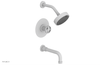 DUSTRIE - Pressure Balance Tub & Shower Set - 7 5/8" Spout - Cross Handle - Knurled 371-26