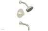 DUSTRIE - Pressure Balance Tub & Shower Set - 7 5/8" Spout - Cross Handle - Knurled 371-26