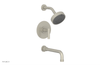 DUSTRIE - Pressure Balance Tub & Shower Set - 10" Spout - Lever Handle - Knurled 371-27-10