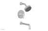 DUSTRIE - Pressure Balance Tub & Shower Set - 10" Spout - Lever Handle - Knurled 371-27-10