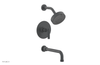 DUSTRIE - Pressure Balance Tub & Shower Set - 10" Spout - Lever Handle - Knurled 371-27-10
