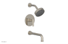 DUSTRIE - Pressure Balance Tub & Shower Set - 10" Spout - Lever Handle - Knurled 371-27-10