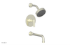 DUSTRIE - Pressure Balance Tub & Shower Set - 10" Spout - Lever Handle - Knurled 371-27-10