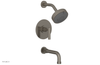 DUSTRIE - Pressure Balance Tub & Shower Set - 7 5/8" Spout - Lever Handle - Knurled 371-27