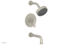 DUSTRIE - Pressure Balance Tub & Shower Set - 7 5/8" Spout - Lever Handle - Knurled 371-27