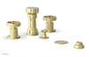 DUSTRIE - Four Hole Bidet Set - Cross Handles - Knurled 371-60