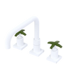 Rubinet Widespread Kitchen Set with Genesis Spout Matt White