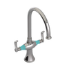 Rubinet Two Handle Single Hole Kitchen Set Polished Nickel