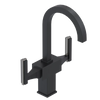 Rubinet Single Hole Dual Handle Lav. Set. (less drain) Matt Black