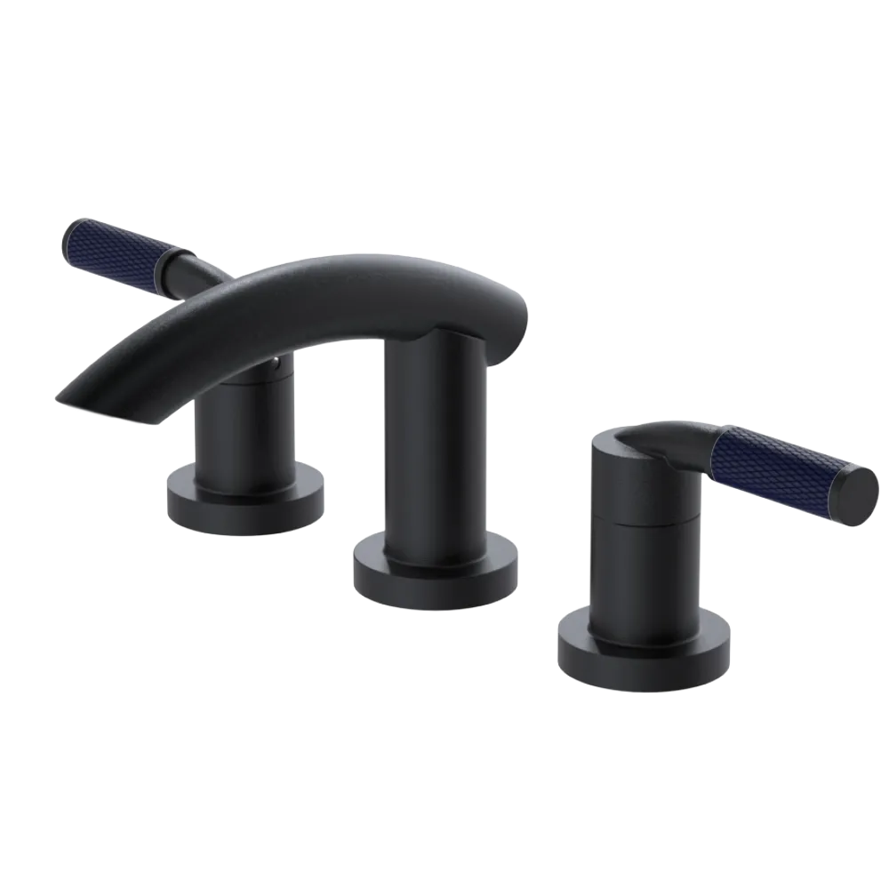 Rubinet Widespread Lav. Set. (less drain) Matt Black