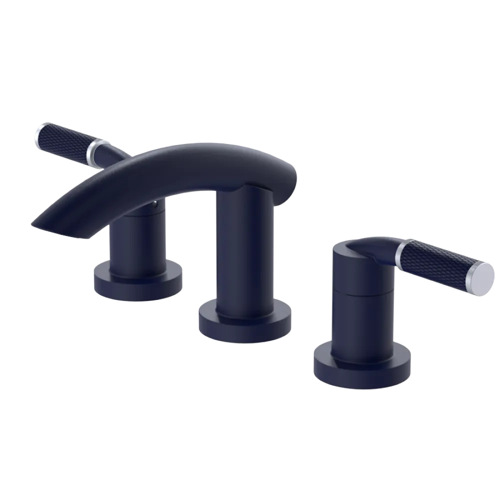 Rubinet Widespread Lav. Set. (less drain) Midnight Blue